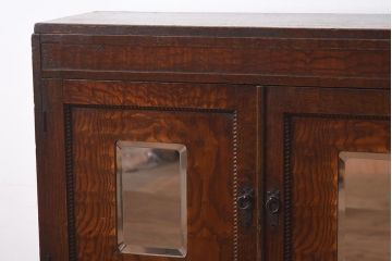 アンティーク家具　大正昭和初期　タモ材　和洋どちらの空間にも馴染むライティングビューロー(机、在宅ワーク、在宅用デスク、簿記机)(R-044304)