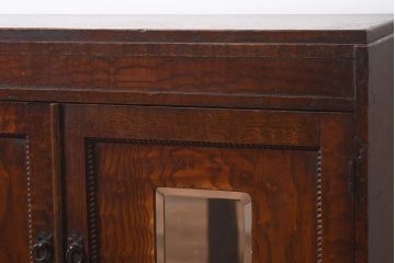 アンティーク家具　大正昭和初期　タモ材　和洋どちらの空間にも馴染むライティングビューロー(机、在宅ワーク、在宅用デスク、簿記机)(R-044304)