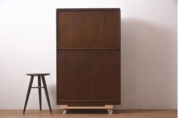 アンティーク家具　大正昭和初期　タモ材　和洋どちらの空間にも馴染むライティングビューロー(机、在宅ワーク、在宅用デスク、簿記机)(R-044304)