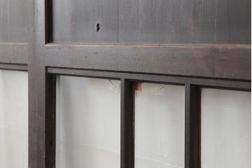 アンティーク建具　和製アンティーク　明治大正期　和の趣たっぷりの帯戸4枚セット(ガラス帯戸、引き戸、建具)(R-044309)