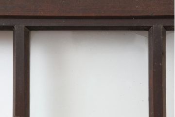 アンティーク建具　和製アンティーク　明治大正期　和の趣たっぷりの帯戸4枚セット(ガラス帯戸、引き戸、建具)(R-044309)