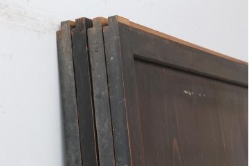 アンティーク建具　和製アンティーク　明治大正期　和の趣たっぷりの帯戸4枚セット(ガラス帯戸、引き戸、建具)(R-044309)