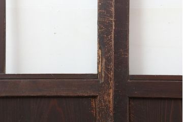 アンティーク建具　和製アンティーク　明治大正期　和の趣たっぷりの帯戸4枚セット(ガラス帯戸、引き戸、建具)(R-044309)