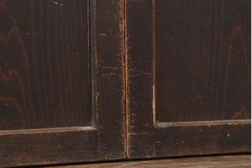 アンティーク建具　和製アンティーク　明治大正期　和の趣たっぷりの帯戸4枚セット(ガラス帯戸、引き戸、建具)(R-044309)