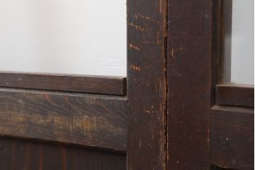 アンティーク建具　和製アンティーク　明治大正期　和の趣たっぷりの帯戸4枚セット(ガラス帯戸、引き戸、建具)(R-044309)