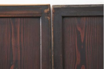 アンティーク建具　和製アンティーク　明治期　格調高い和を演出する帯戸3枚セット(板戸、建具、引き戸)(R-044310)