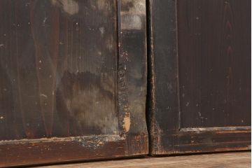 アンティーク建具　和製アンティーク　明治期　格調高い和を演出する帯戸3枚セット(板戸、建具、引き戸)(R-044310)