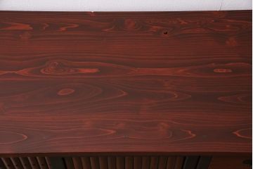 ラフジュ工房オリジナル　古建具リメイク　粋なコントラストが目を引く引き出し付きローボード(収納棚、戸棚、テレビ台、テレビボード)(R-044312)