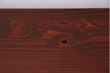 ラフジュ工房オリジナル　古建具リメイク　粋なコントラストが目を引く引き出し付きローボード(収納棚、戸棚、テレビ台、テレビボード)(R-044312)