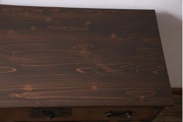 アンティーク家具　リメイク　棚付き　和洋問わずに取り入れやすい庄内箪笥箪笥サイドボード(時代箪笥、衣装箪笥、チェスト)(R-044313)