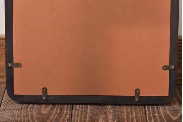 友雄造　彫金銅板　柿実詩図　額装(彫金家、作家物)(R-044318)