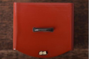 アンティーク雑貨　昭和初期　レトロな木製弁当箱(遊山箱、野弁当箱、重箱、漆器)(R-044319)