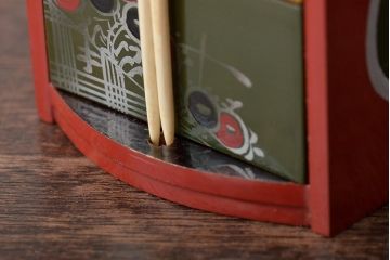 アンティーク雑貨　昭和初期　レトロな木製弁当箱(遊山箱、野弁当箱、重箱、漆器)(R-044319)