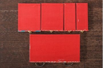 アンティーク　昭和初期　ミニチュア古布箪笥(ちりめん雛道具人形)(R-044320)