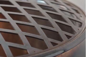戦前　生駒製　純銀大香炉(彫金茶道具)(R-044321)