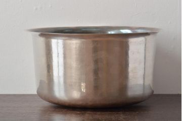 戦前　生駒製　純銀大香炉(彫金茶道具)(R-044321)