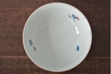 戦前　オールド香蘭社　花蝶図　深鉢(深皿)(R-044323)