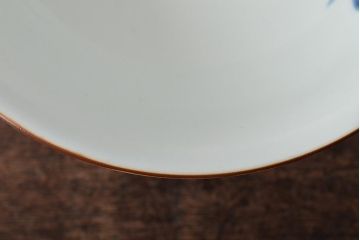 戦前　オールド香蘭社　花蝶図　深鉢(深皿)(R-044323)