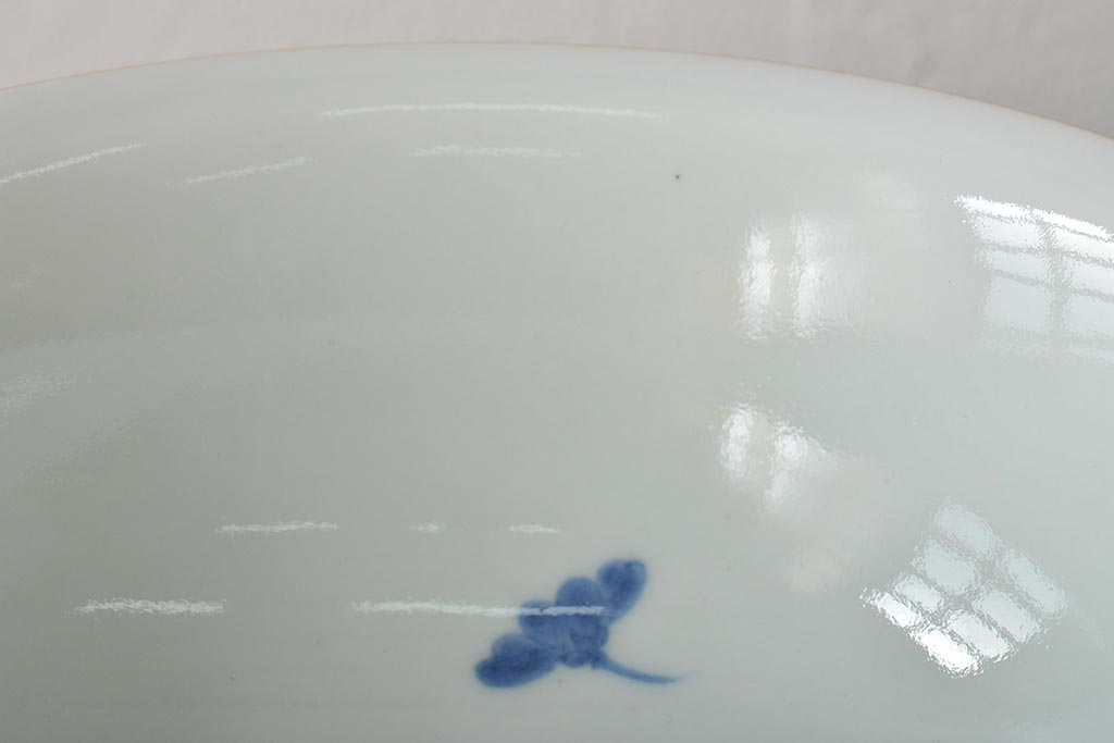 戦前　オールド香蘭社　花蝶図　深鉢(深皿)(R-044323)