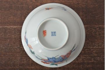 戦前　オールド香蘭社　花蝶図　深鉢(深皿)(R-044323)