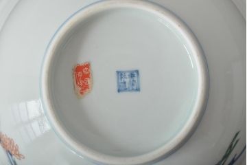 戦前　オールド香蘭社　花蝶図　深鉢(深皿)(R-044323)