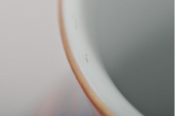 戦前　オールド香蘭社　菊文耳付花瓶(花器)(R-044324)