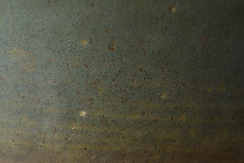 明治〜大正　古い青磁植木鉢(中国支那鉢?緑釉)(R-044325)