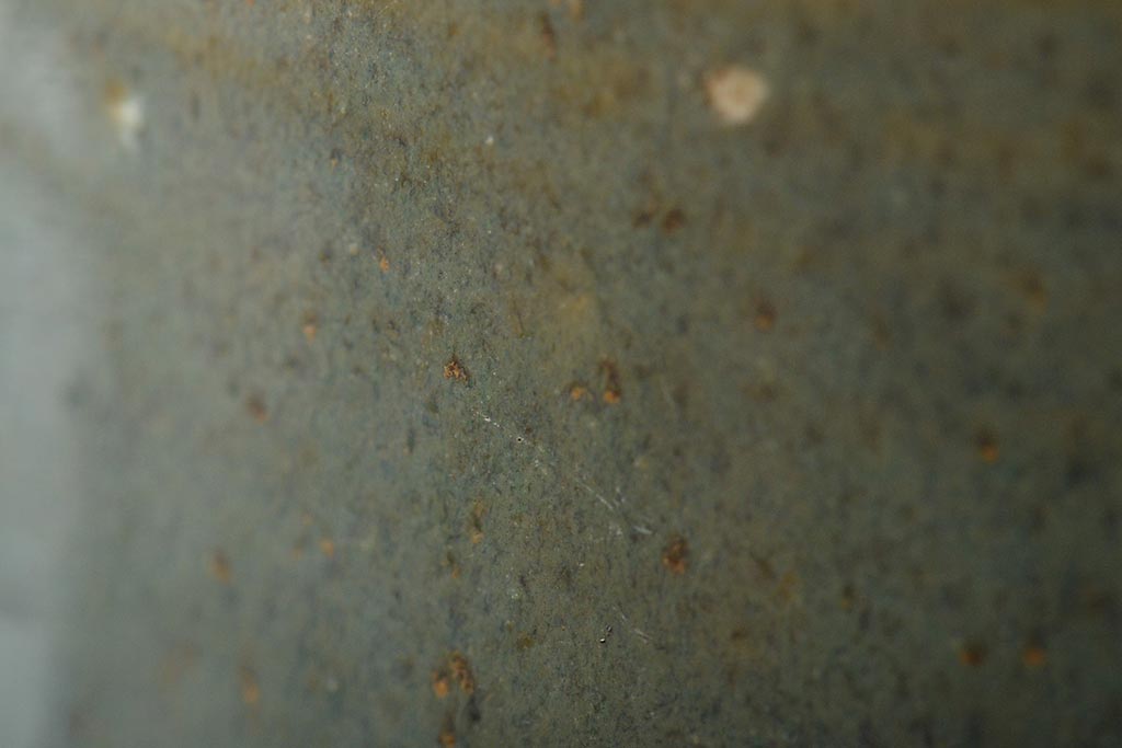 明治〜大正　古い青磁植木鉢(中国支那鉢?緑釉)(R-044325)