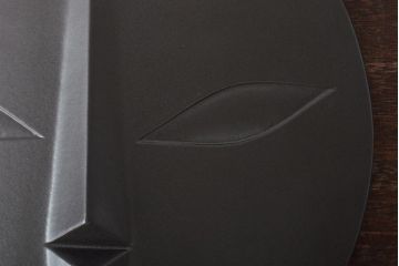 岡本太郎　太陽の顔　黒い太陽　大阪万博(共箱)(R-044332)