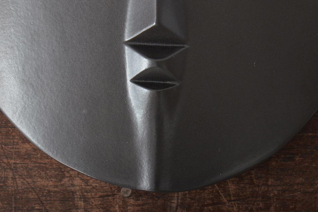 岡本太郎　太陽の顔　黒い太陽　大阪万博(共箱)(R-044332)