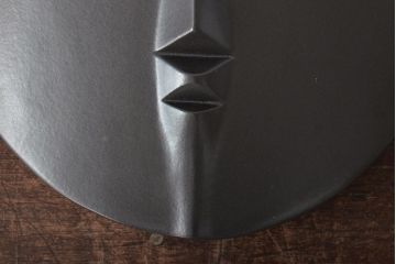 岡本太郎　太陽の顔　黒い太陽　大阪万博(共箱)(R-044332)