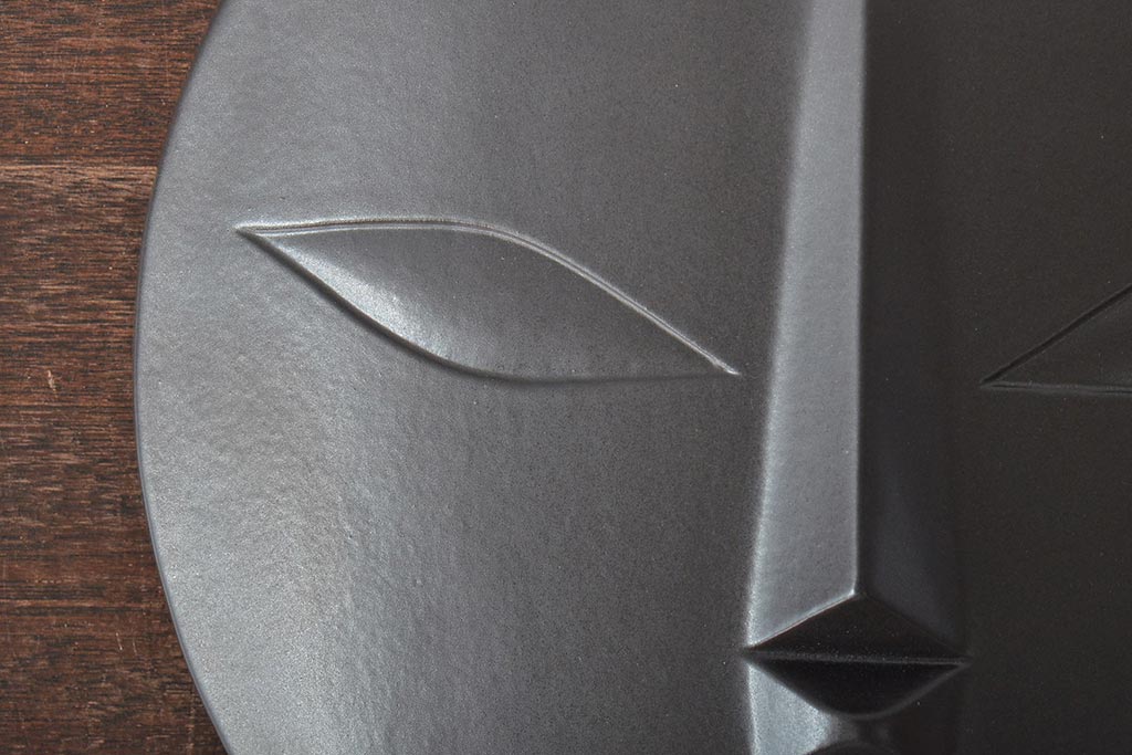 岡本太郎　太陽の顔　黒い太陽　大阪万博(共箱)(R-044332)