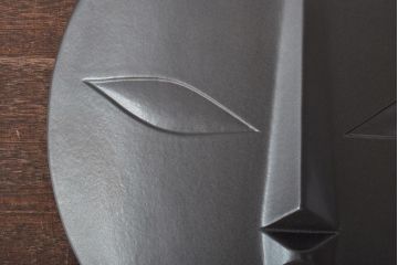 岡本太郎　太陽の顔　黒い太陽　大阪万博(共箱)(R-044332)