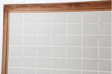 アンティーク建具　昭和初期　風情のある空間づくりにおすすめな引分猫間障子戸2枚セット(引き戸、建具)(R-044339)