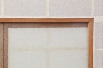 アンティーク建具　昭和初期　風情のある空間づくりにおすすめな引分猫間障子戸2枚セット(引き戸、建具)(R-044339)