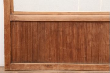 アンティーク建具　昭和初期　風情のある空間づくりにおすすめな引分猫間障子戸2枚セット(引き戸、建具)(R-044339)