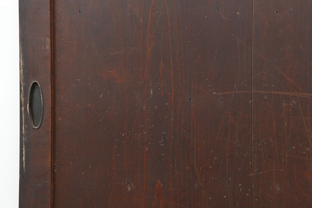 アンティーク建具　明治大正期　古民家スタイルにおすすめの舞良戸2枚セット(板戸、引き戸)(R-044341)