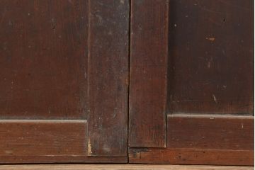 アンティーク建具　明治大正期　古民家スタイルにおすすめの舞良戸2枚セット(板戸、引き戸)(R-044341)