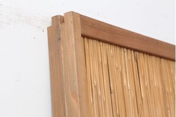 ビンテージ建具　昭和中期　和の風情を感じさせる御簾戸2枚セット(簾戸、簀戸、葭戸、夏障子、夏戸、葦戸)(R-044342)