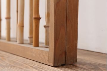 ビンテージ建具　昭和中期　和の風情を感じさせる御簾戸2枚セット(簾戸、簀戸、葭戸、夏障子、夏戸、葦戸)(R-044342)
