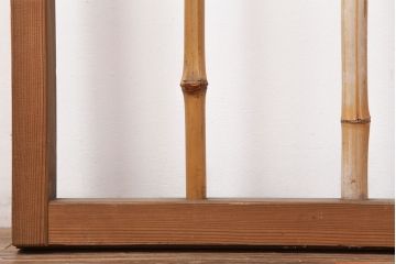 ビンテージ建具　昭和中期　和の風情を感じさせる御簾戸2枚セット(簾戸、簀戸、葭戸、夏障子、夏戸、葦戸)(R-044342)