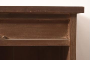 【簡易リペア限定品】アンティーク建具　明治大正期　凝った文様の意匠が目を引く木製棚(収納棚、飾り棚、オープンラック、シェルフ)(R-044346)