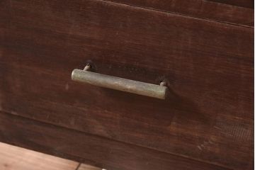 アンティーク家具　昭和初期　前面ケヤキ材　すっきりとした佇まいの和タンス(衣装箪笥、引き出し、チェスト)(R-044348)