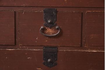 アンティーク家具　明治期　杉材　味のある風合いが魅力の和タンス(衣装箪笥、引き出し)(R-044351)