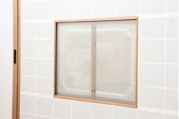 アンティーク建具　昭和初期　風情のある空間づくりにおすすめな引分猫間障子戸2枚セット(引き戸、建具)(R-044353)