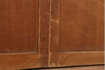 アンティーク建具　昭和初期　風情のある空間づくりにおすすめな引分猫間障子戸2枚セット(引き戸、建具)(R-044354)