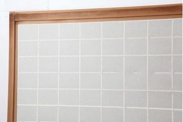 アンティーク建具　昭和初期　風情のある空間づくりにおすすめな引分猫間障子戸2枚セット(引き戸、建具)(R-044354)