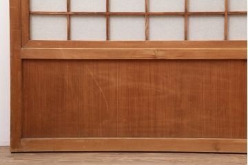 アンティーク建具　昭和初期　風情のある空間づくりにおすすめな引分猫間障子戸2枚セット(引き戸、建具)(R-044355)