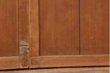 アンティーク建具　昭和初期　風情のある空間づくりにおすすめな引分猫間障子戸2枚セット(引き戸、建具)(R-044355)