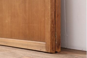 アンティーク建具　昭和初期　風情のある空間づくりにおすすめな引分猫間障子戸2枚セット(引き戸、建具)(R-044355)